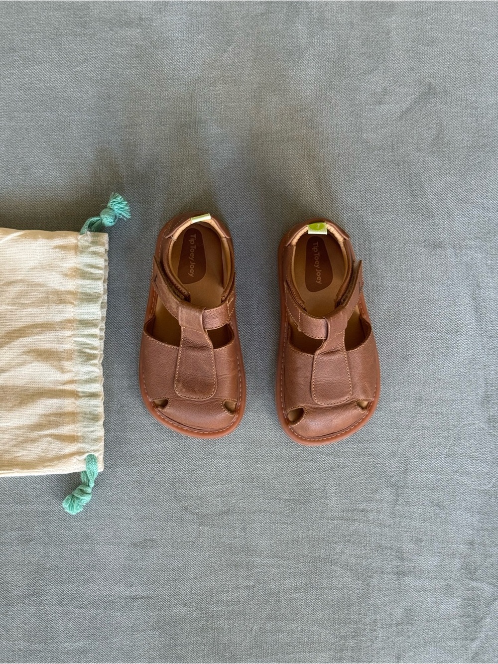 Tip Toey Joey Brown Leather Kids Sandals